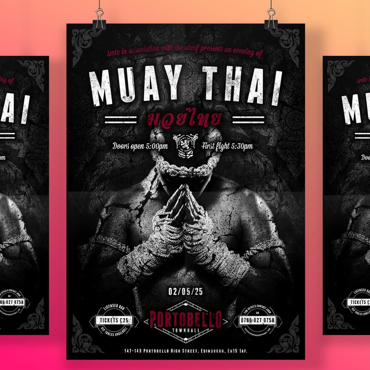 Scottish Muay Thai Council event poster design